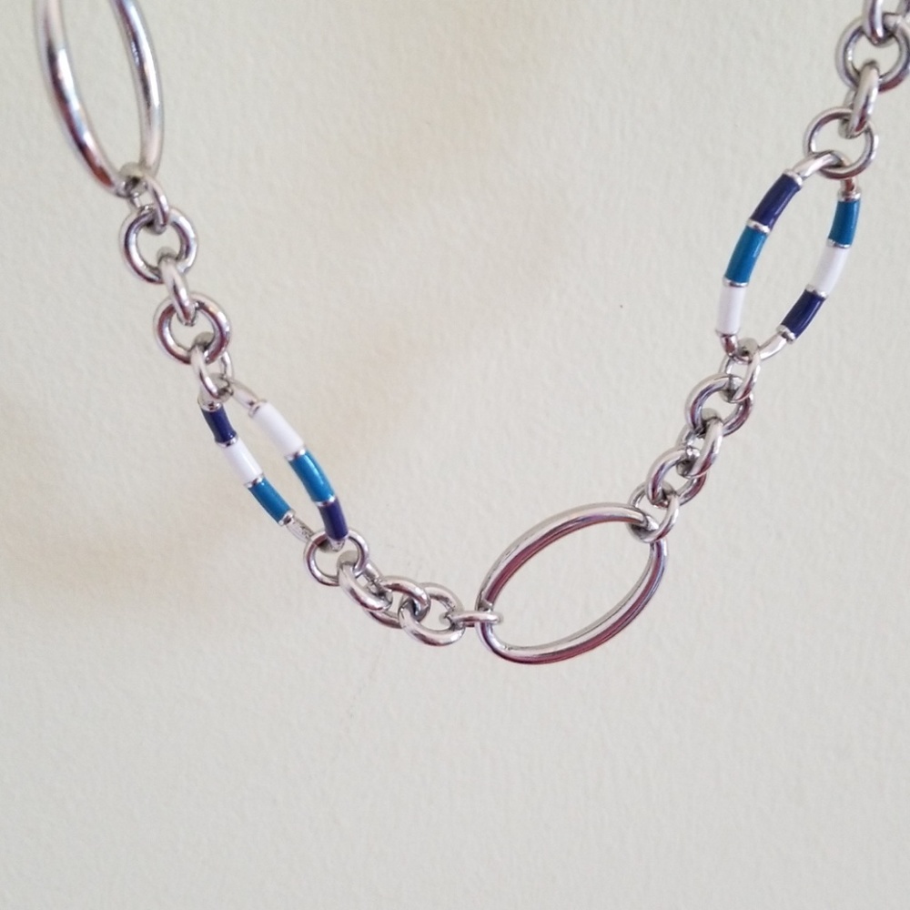 Nautical Silver Chain Link Lia Sophia Necklace!